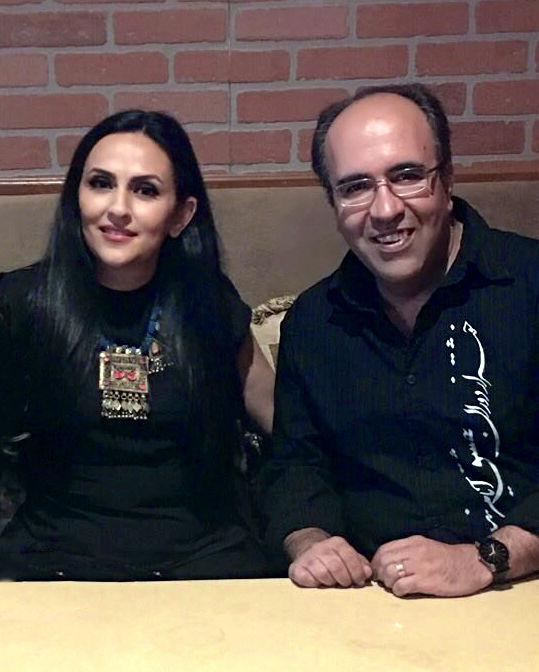 Omid sayareh with Mandana Khazraei Iranian American singer
