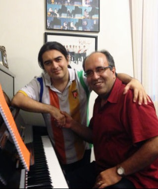 omid sayareh with Saman Ehteshami Iranian pianist