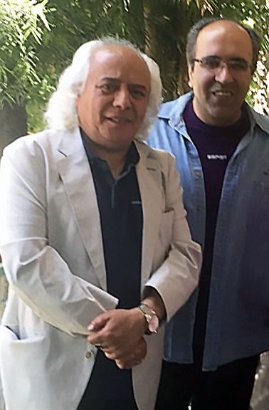 Omid Sayareh with artist music Iranian American composer sirous alvand Iranian film director سیروس الوند